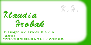 klaudia hrobak business card